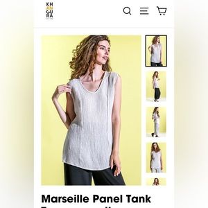 KHANGURA tank top, charcoal color, size small. Made in the USA. New with tags!